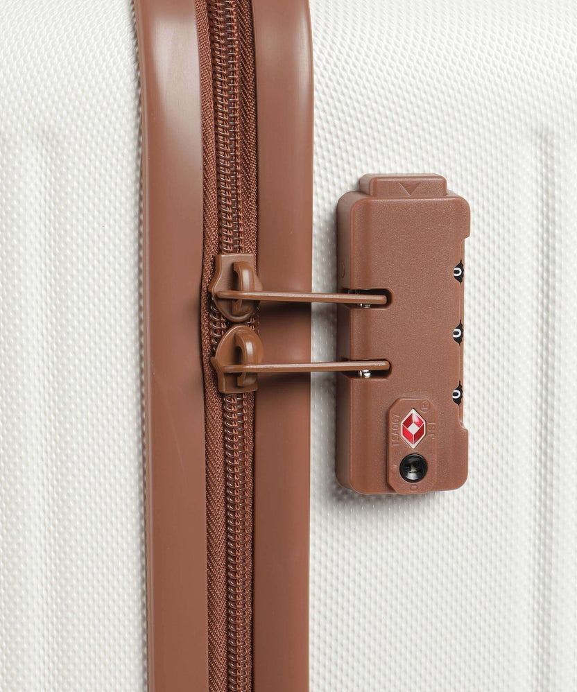 Travelite Bali Spinner (4 wheels) weiss/cognac