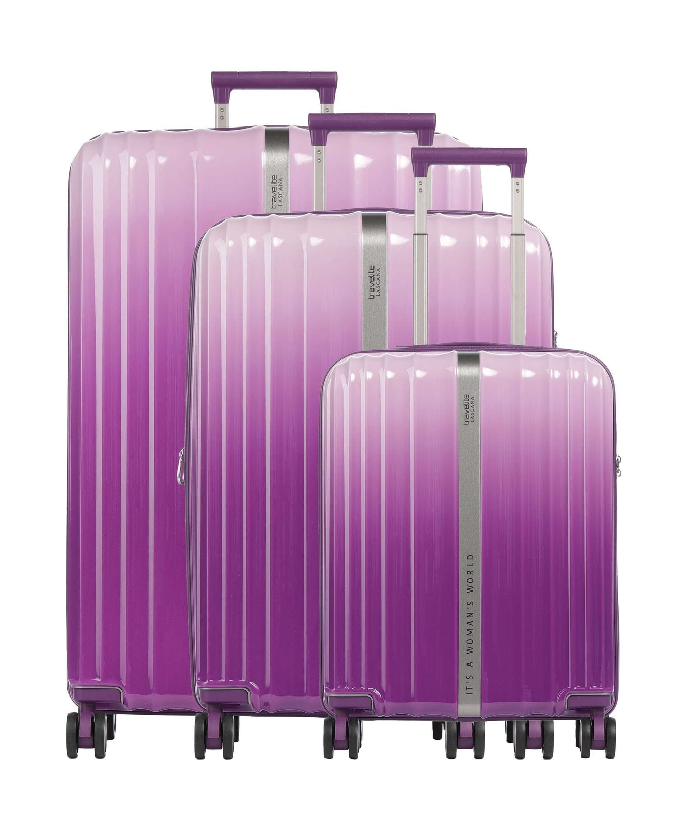 Travelite Lascana Edition Suitcase set (4 wheels) purple degrade