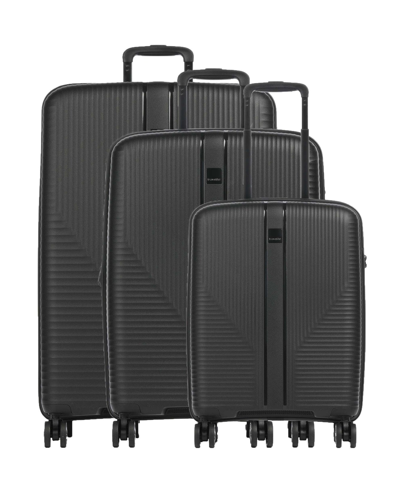 Travelite Air Stripe Suitcase set (4 wheels) black