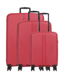 Travelite Air Stripe Juego de maletas (4 ruedas) red