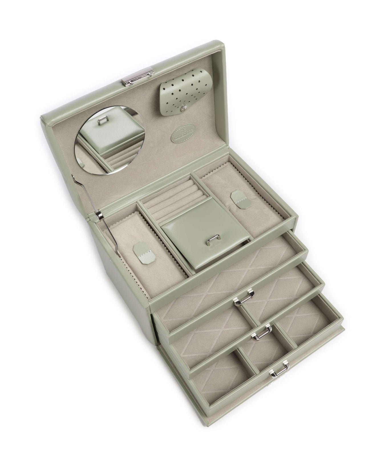 Windrose Merino 4 Etagen Jewelry box salbei