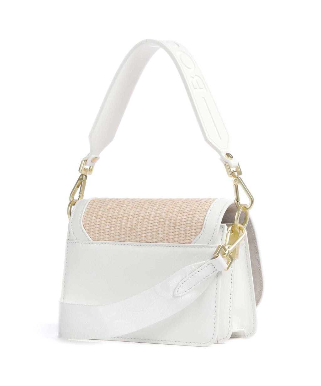Bogner Bex Rafia Eartha Shoulder bag white