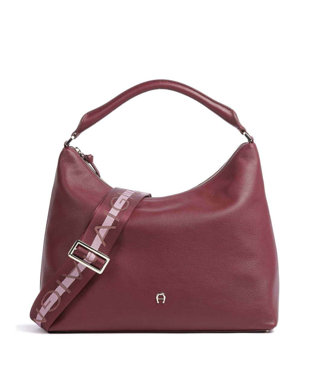 Aigner Zita M Hobo bag burgundy