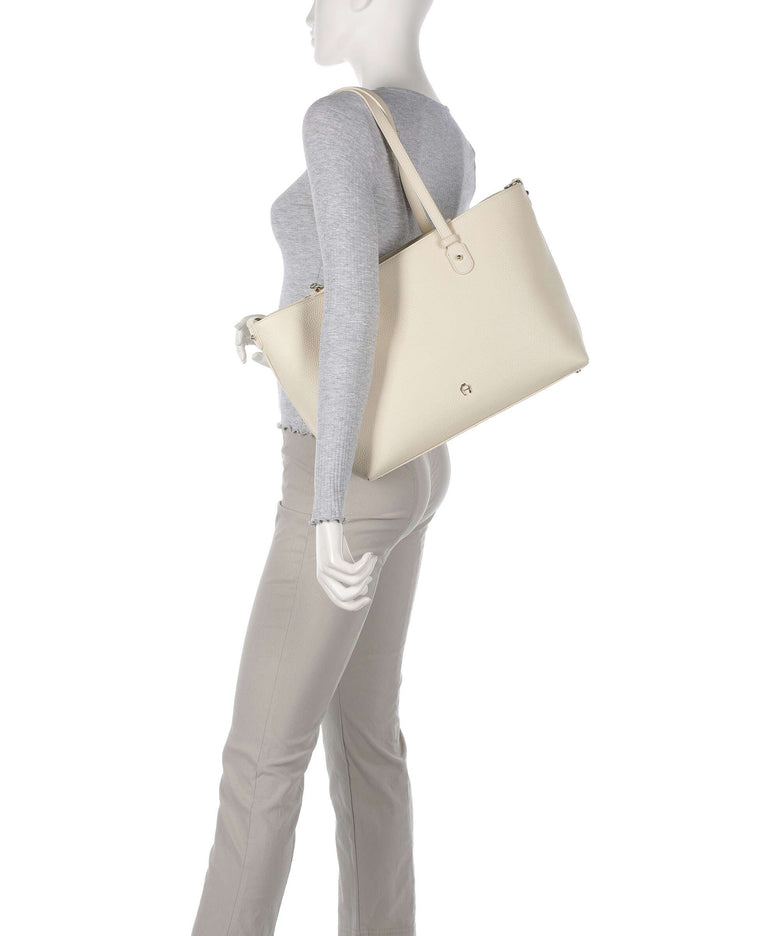 Aigner Diadora L Tote bag macadamia white