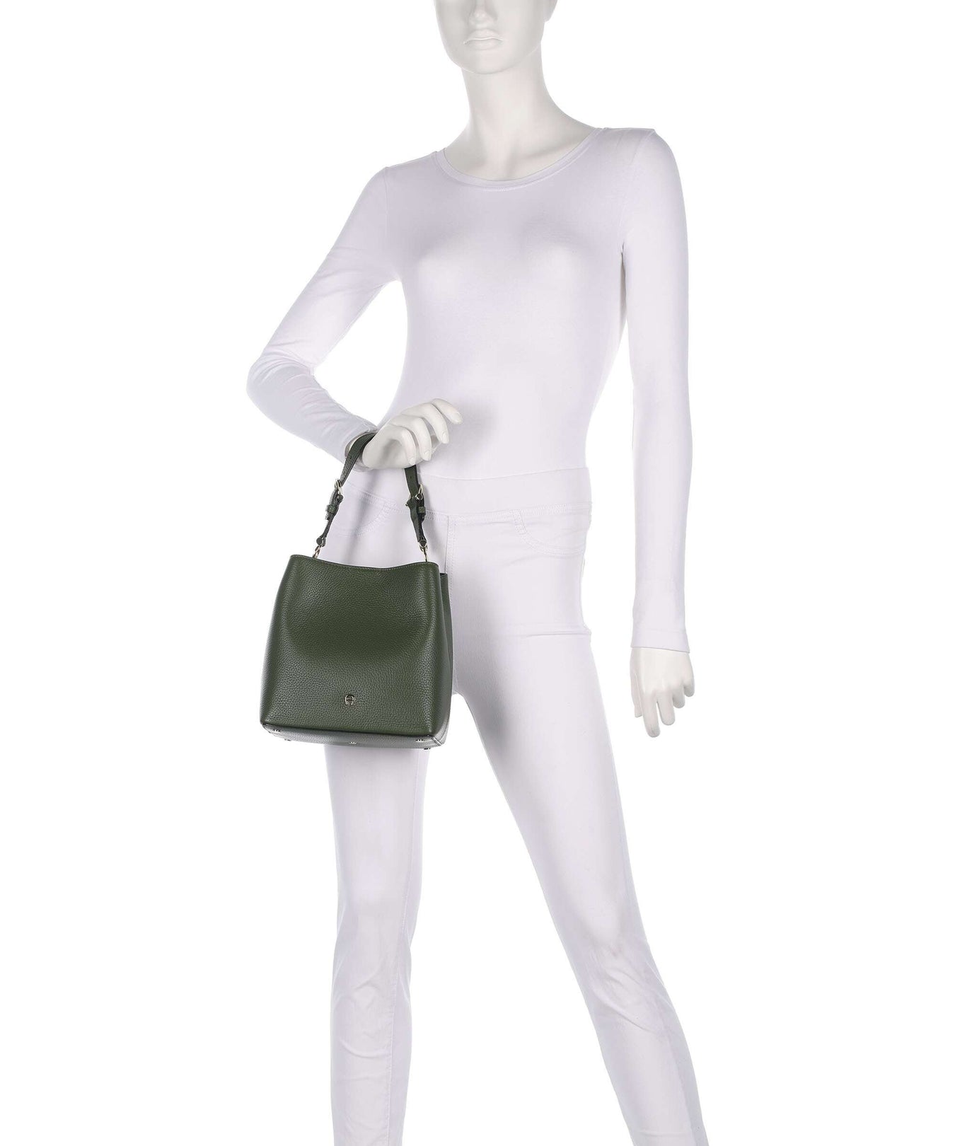 Aigner Delia S Bucket bag dark olive