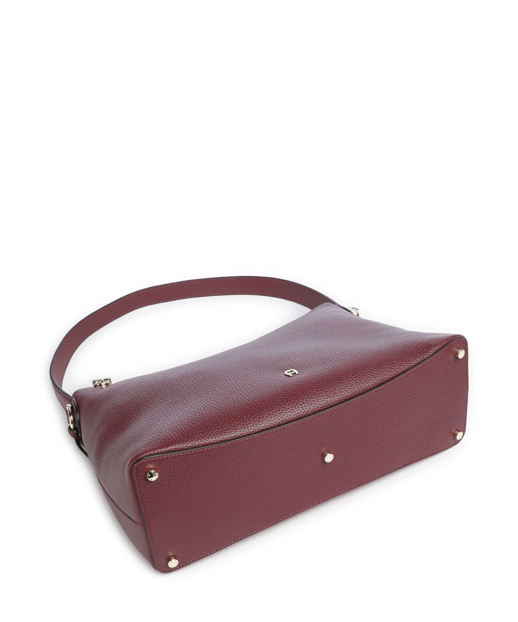 Aigner Delia M Hobo bag burgundy