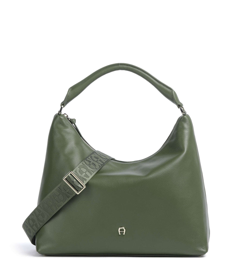 Aigner Zita M Hobo bag dark olive