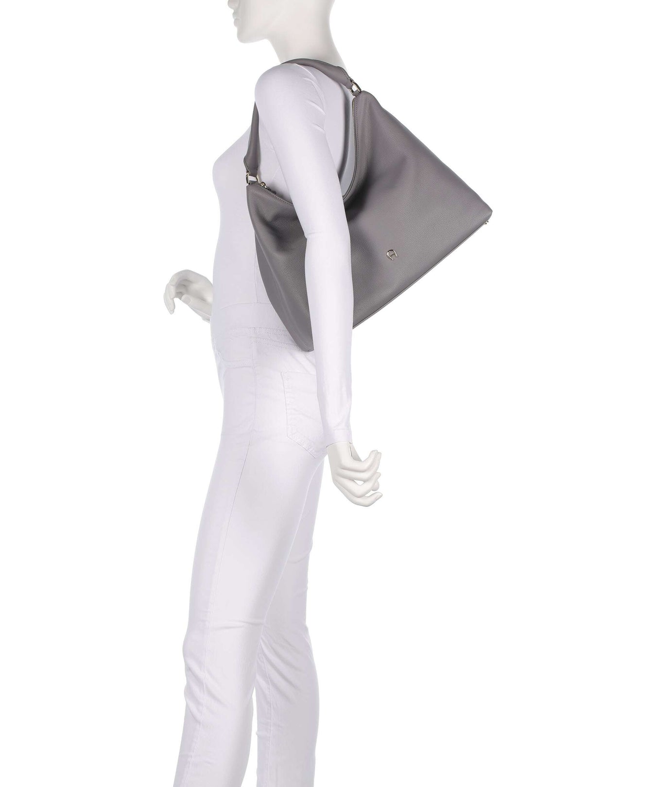 Aigner Zita M Hobo bag iron grey