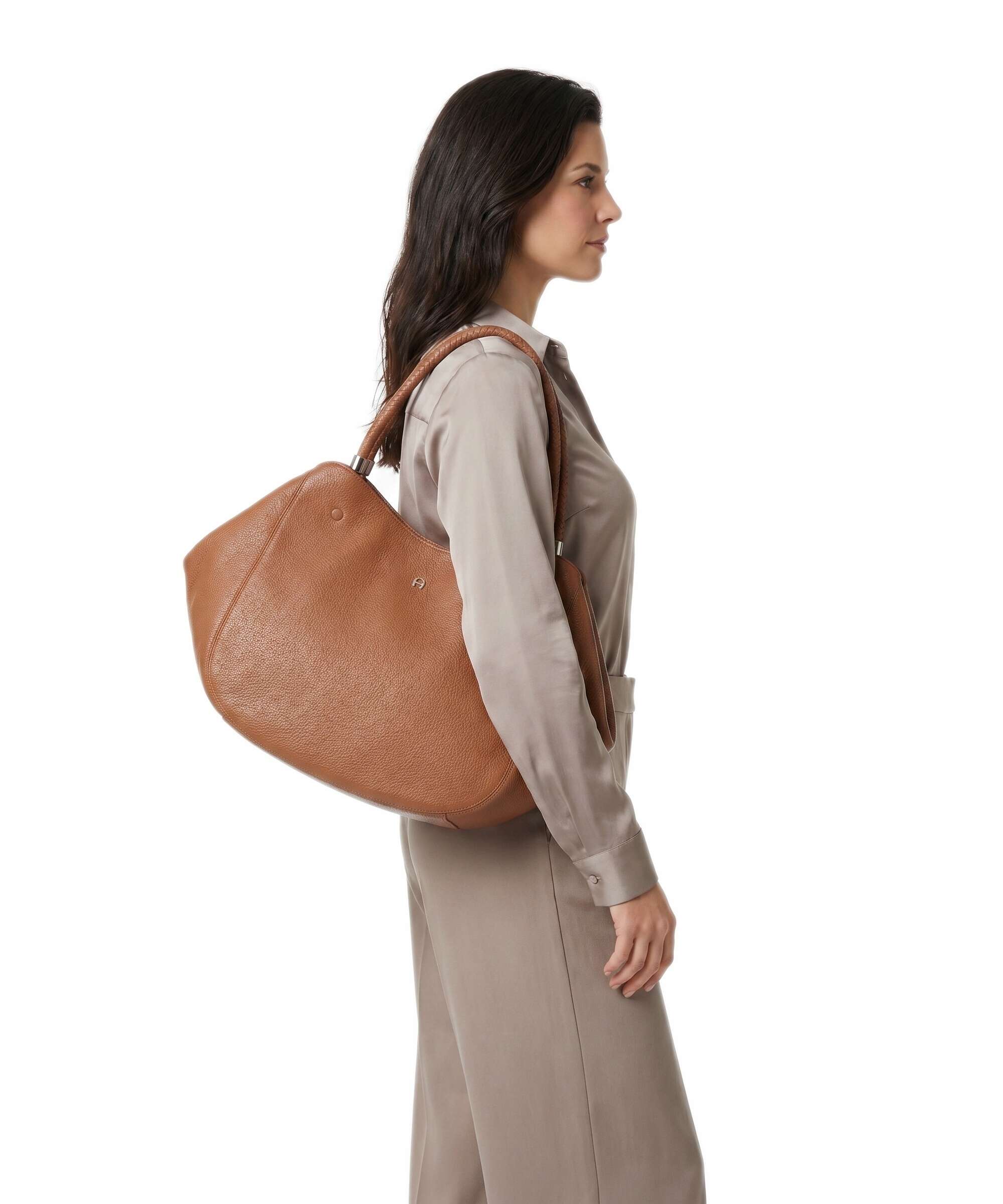 Aigner Carré Soft L Tote bag cognac brown