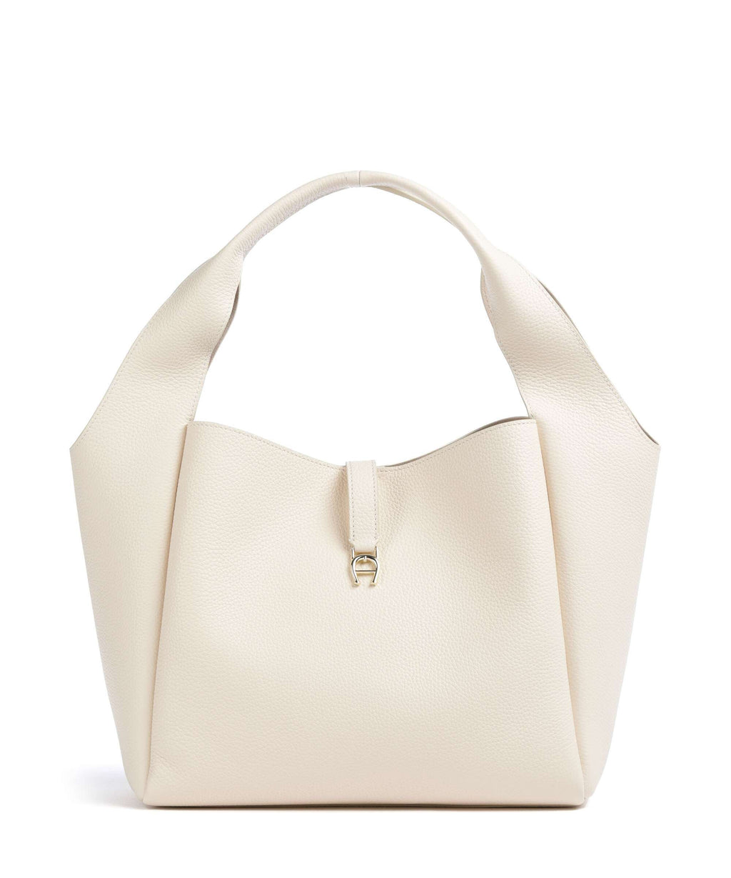 Aigner Zaira M Hobo bag macadamia white