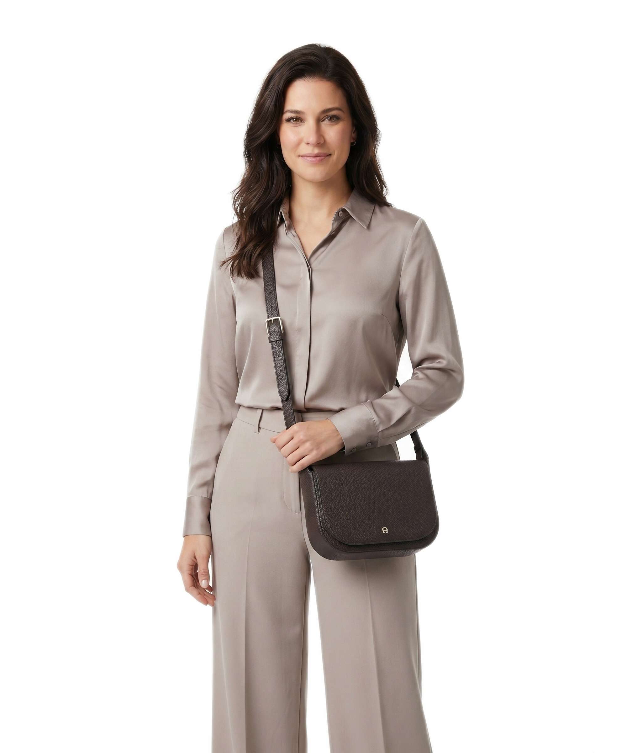 Aigner Pura S Crossbody bag soil brown