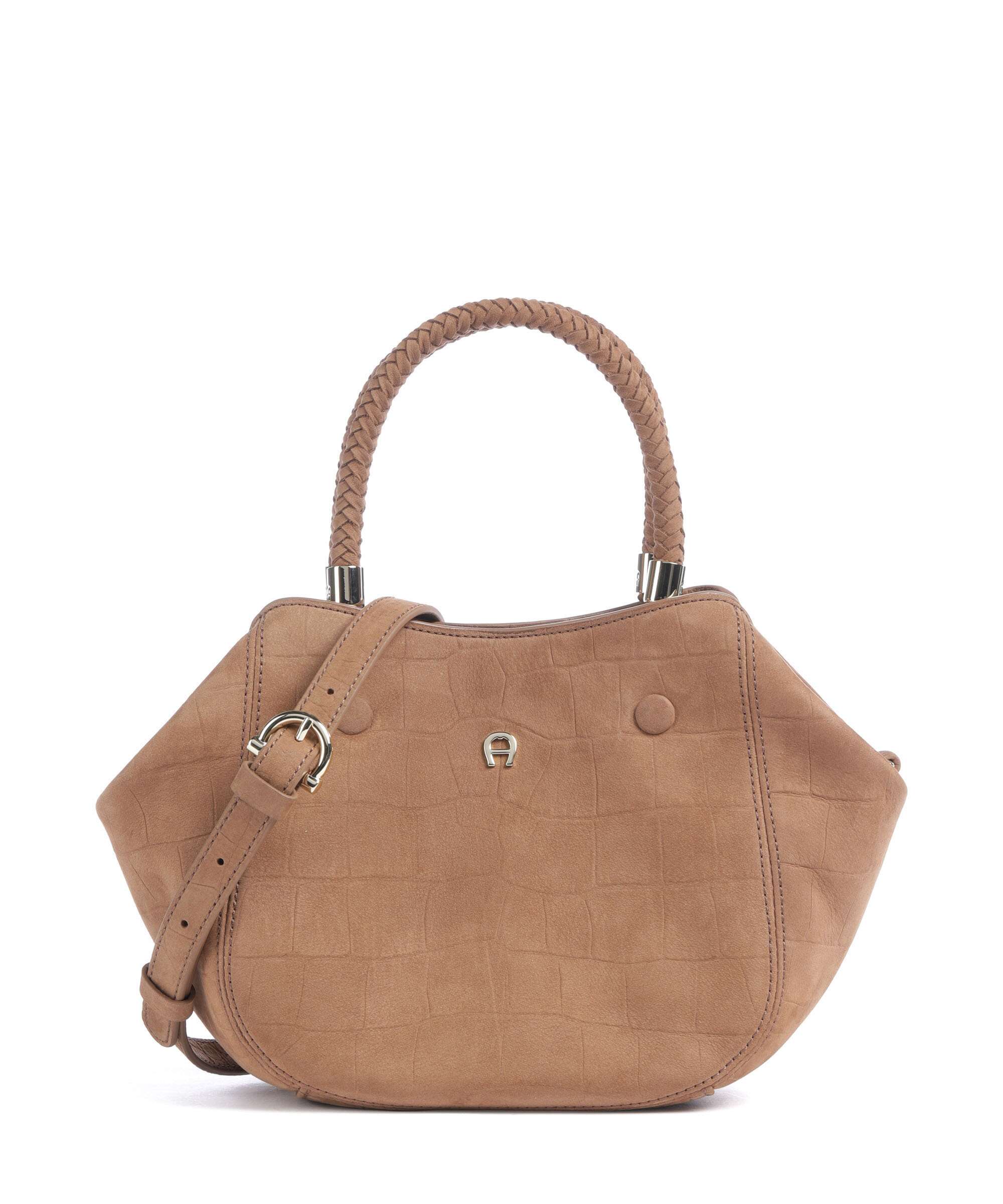 Aigner Carré Soft S Handbag saddle brown