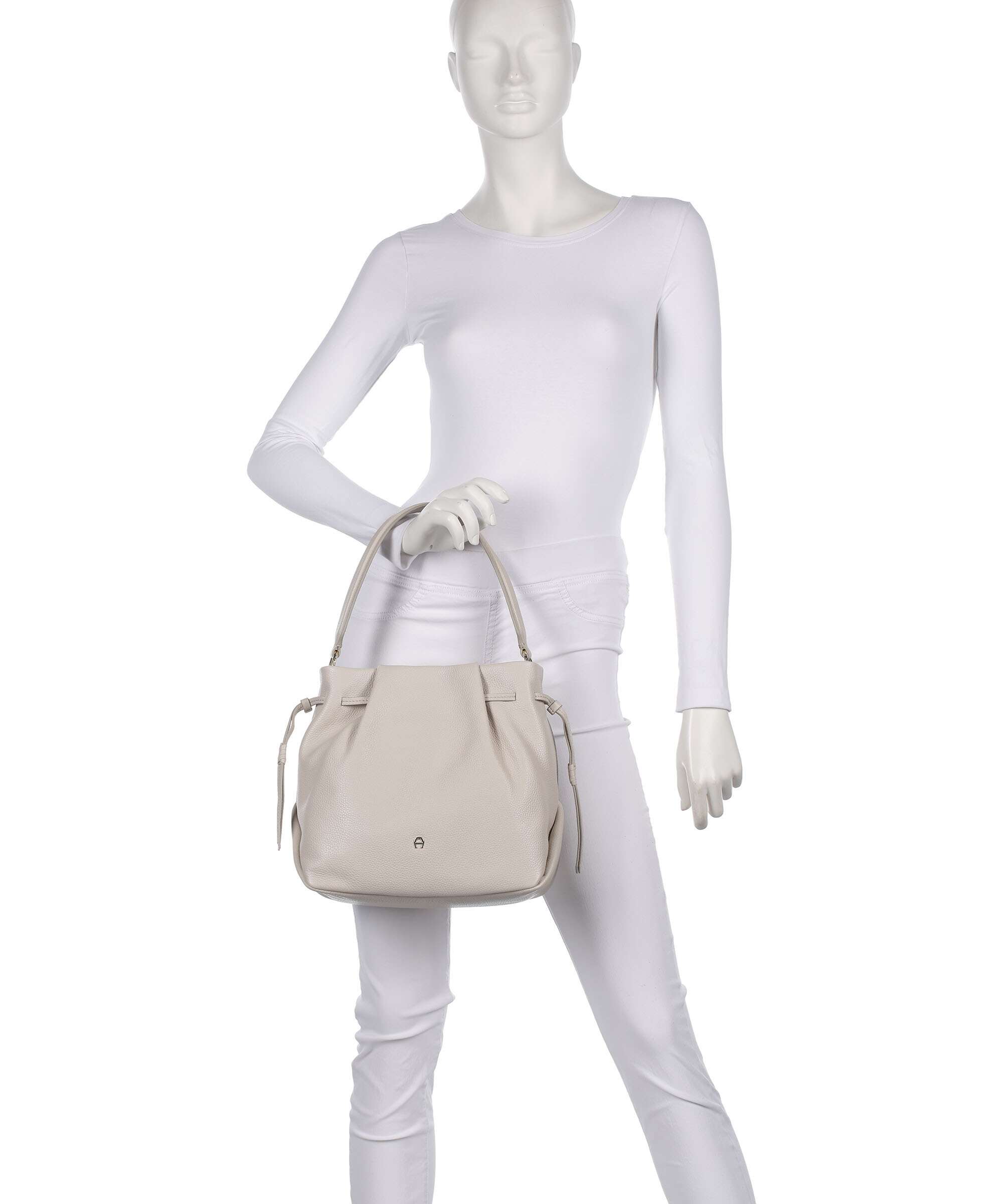 Aigner Paola M Bucket bag fog beige