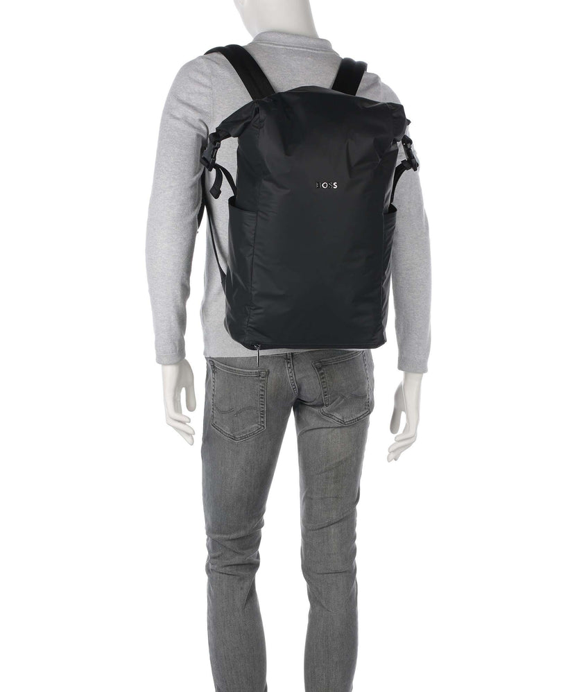 BOSS Catch Rolltop backpack black