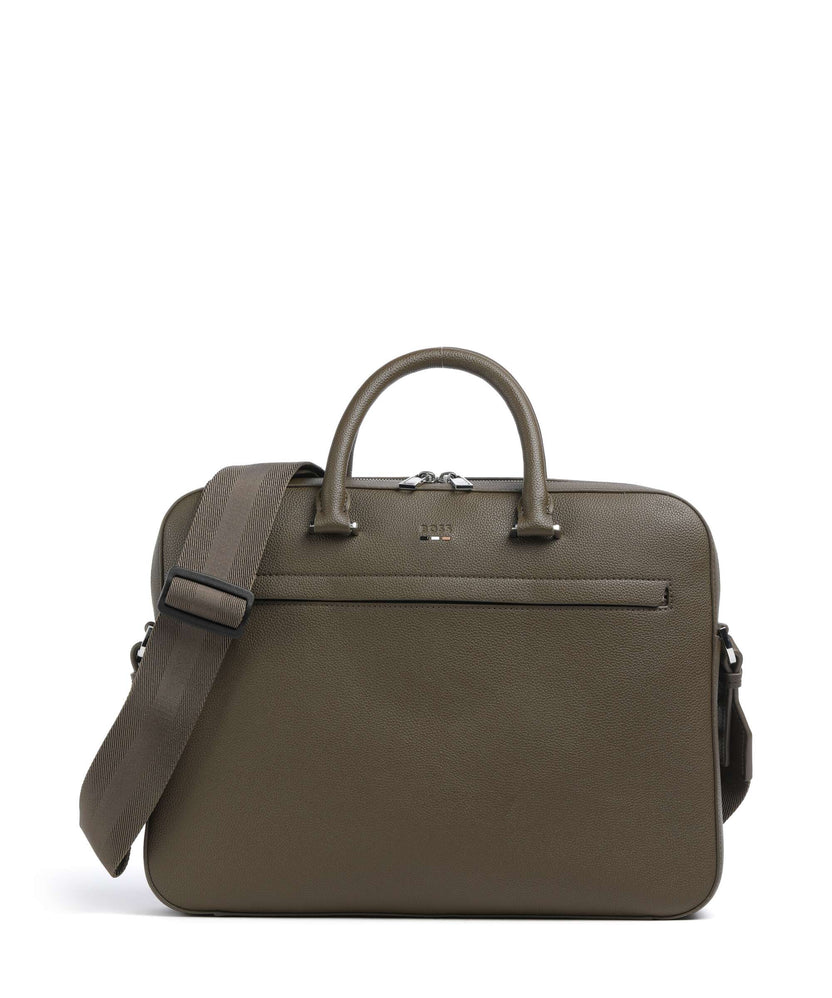 BOSS Ray Briefcase open green