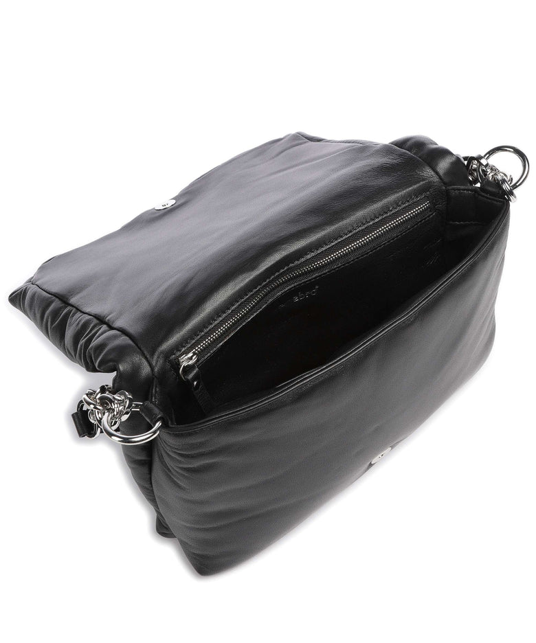 Abro Piuma Lucido Puffer Shoulder bag black/nickel