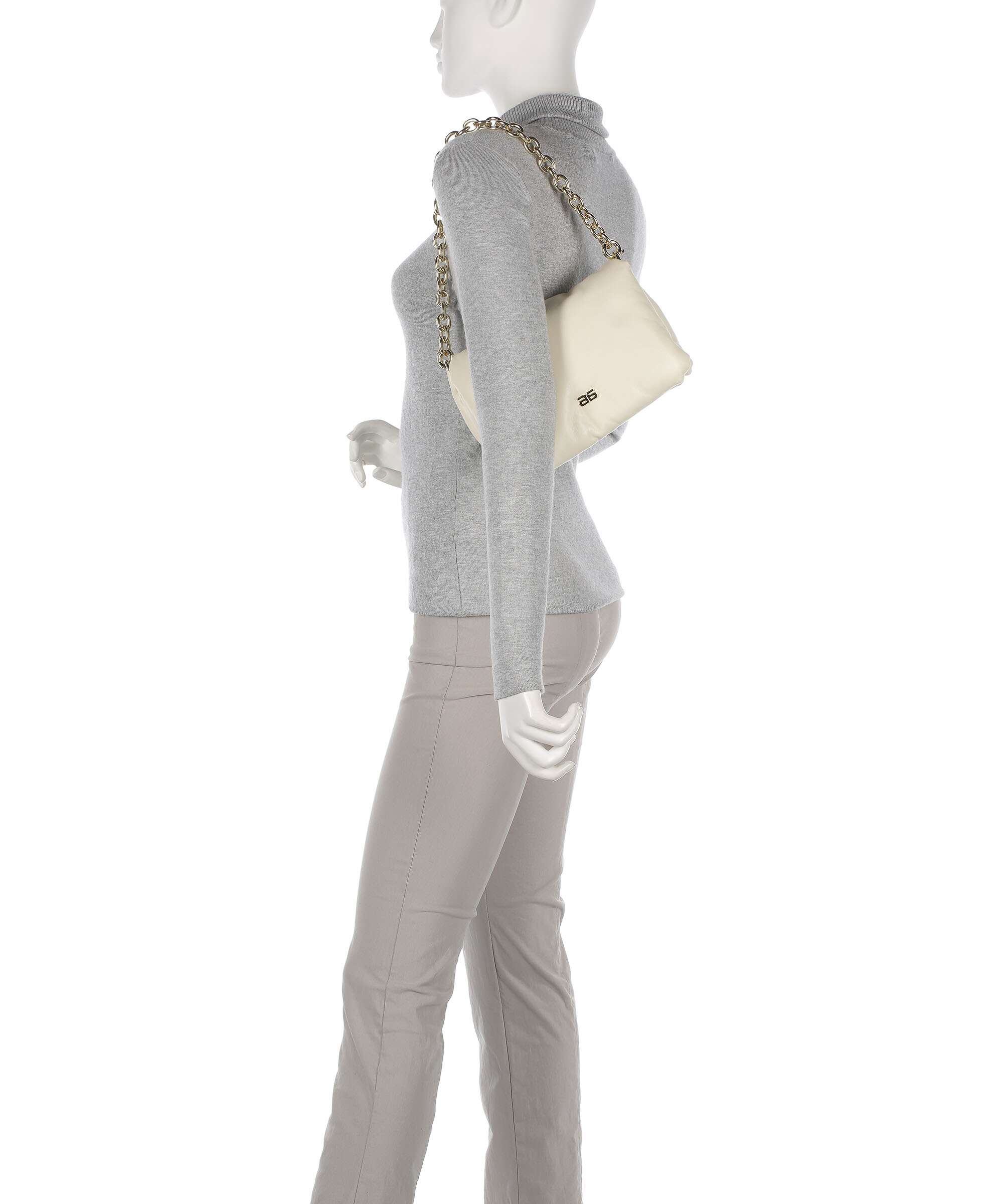 Abro Piuma Lucido Puffer Shoulder bag milk