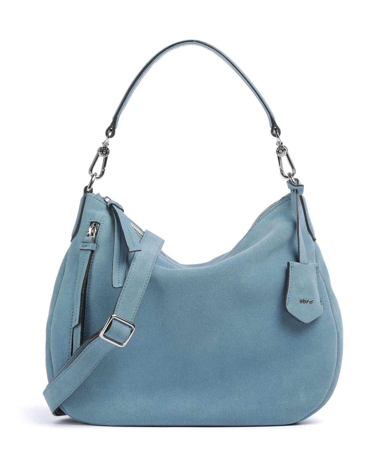 Abro Suede Juna Hobo bag blue