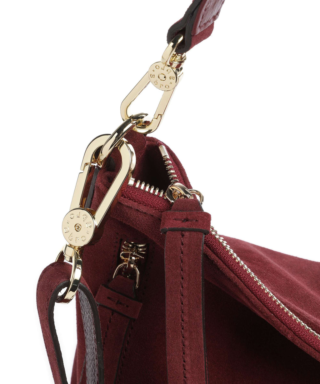 Abro Suede Juna Hobo bag bordeaux