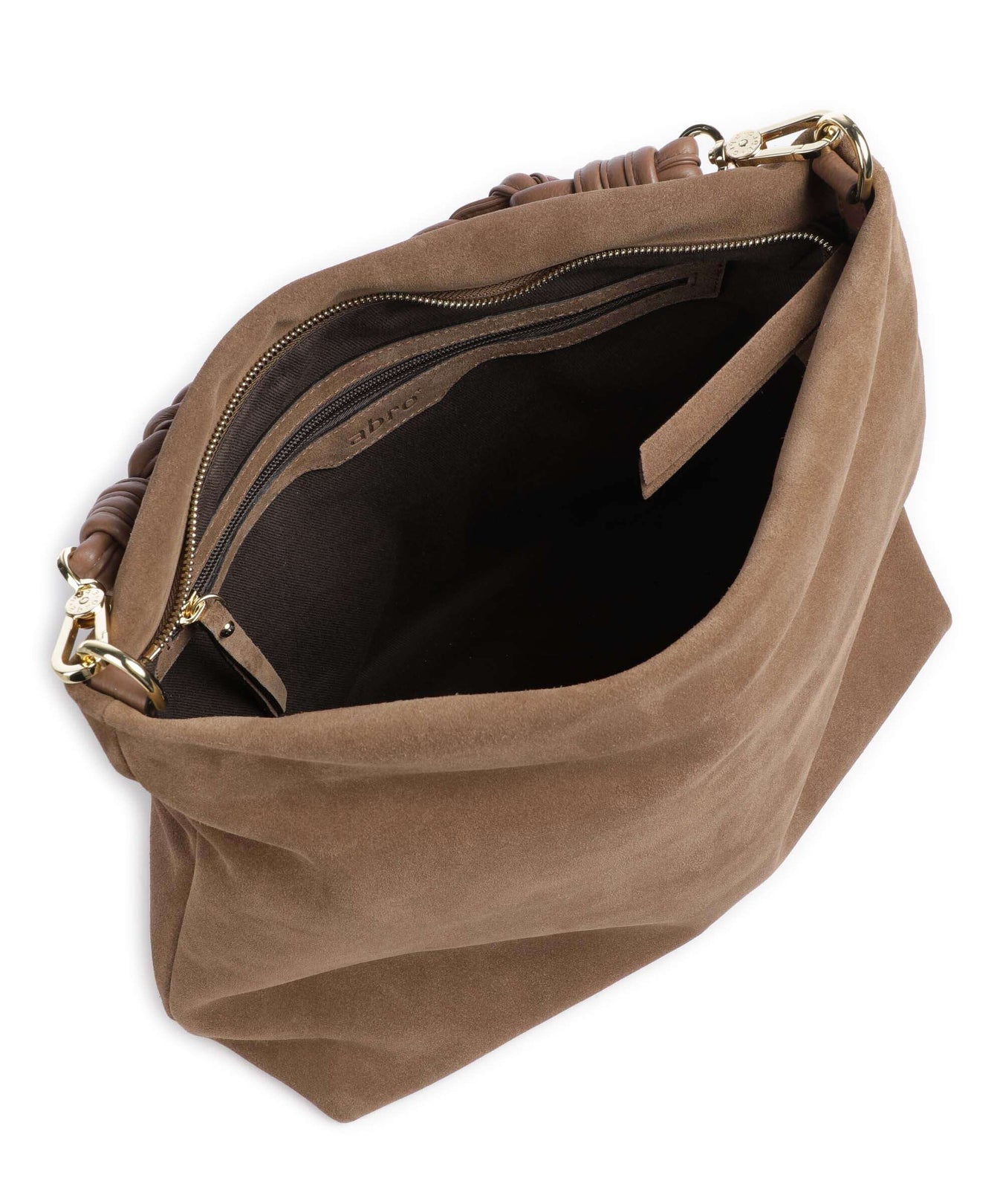 Abro Suede Soley Hobo bag camel