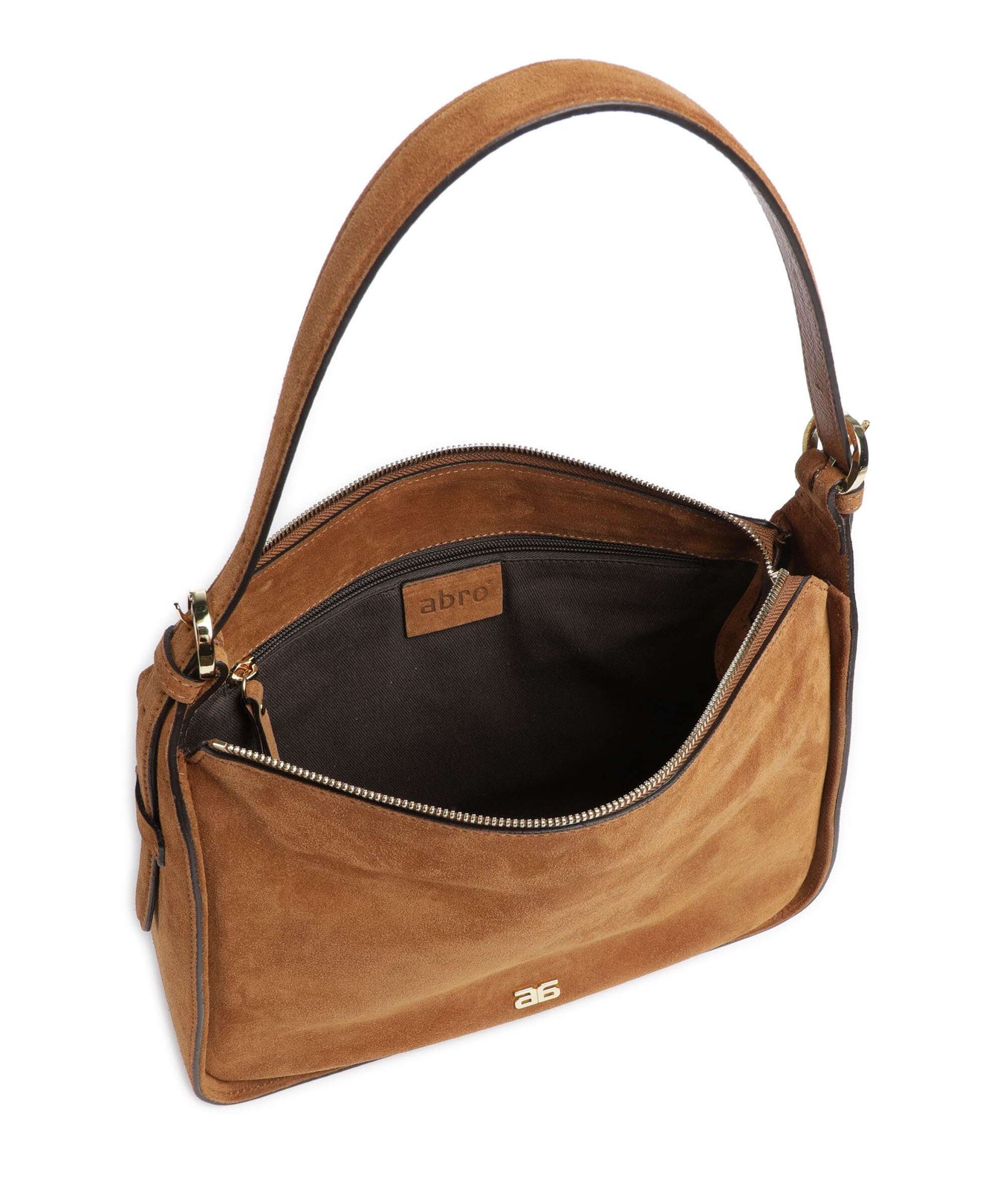 Abro Suede Best Friend Hobo bag cuoio