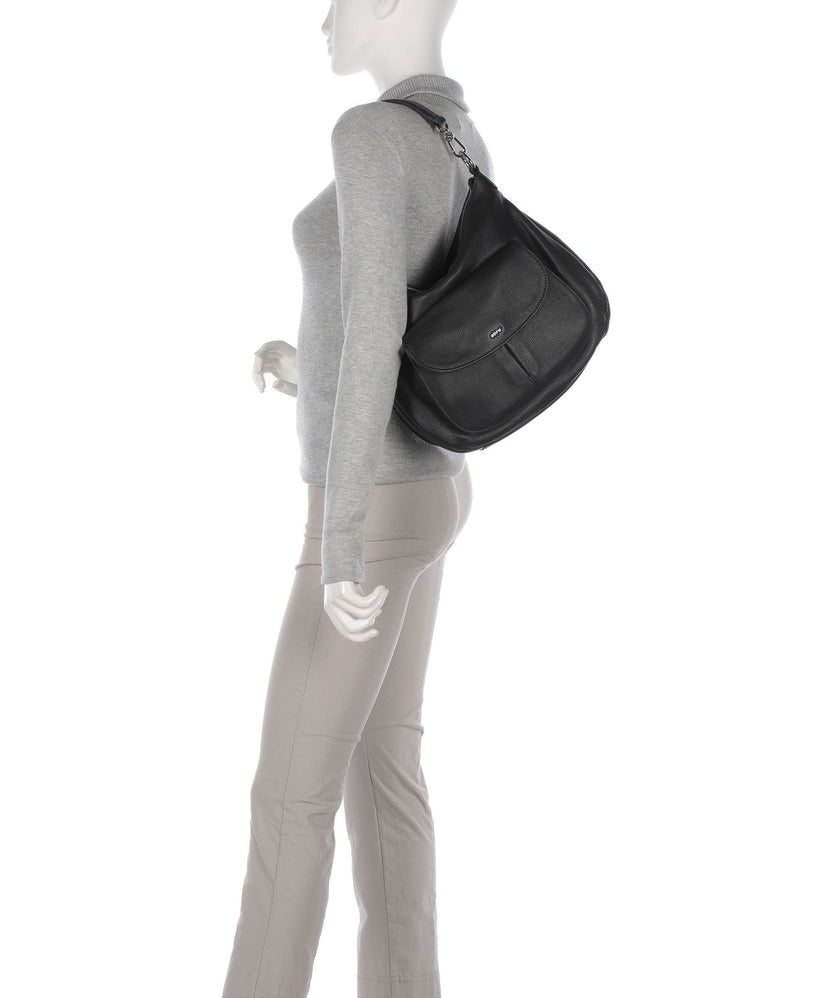 Abro Dalia Evelyn Hobo bag black/nickel