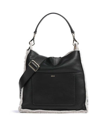 Abro Shearling Raquel Bolso de hobo black/white
