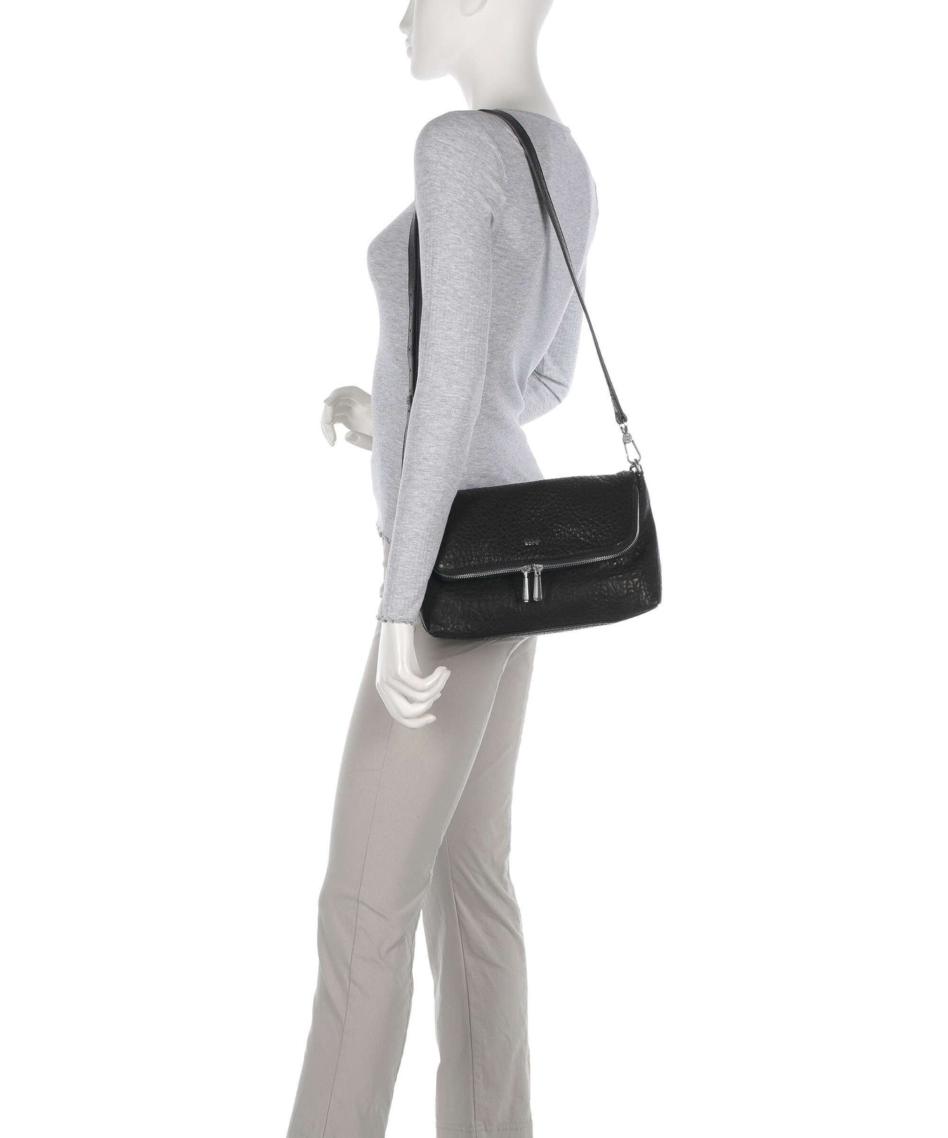 Abro Bubble Biker Shoulder bag black/nickel