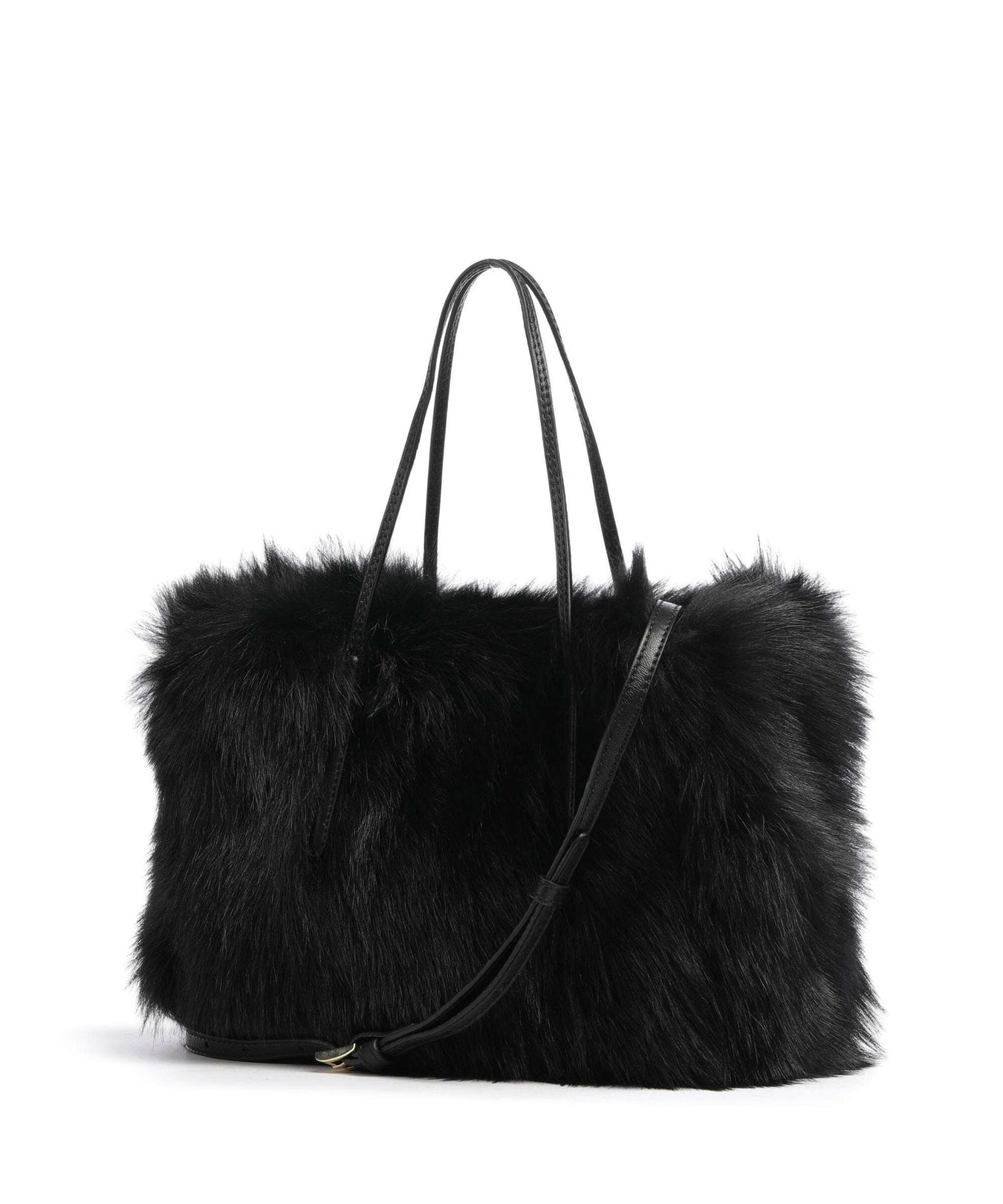 Abro Shearling Noelle Handbag black/gold