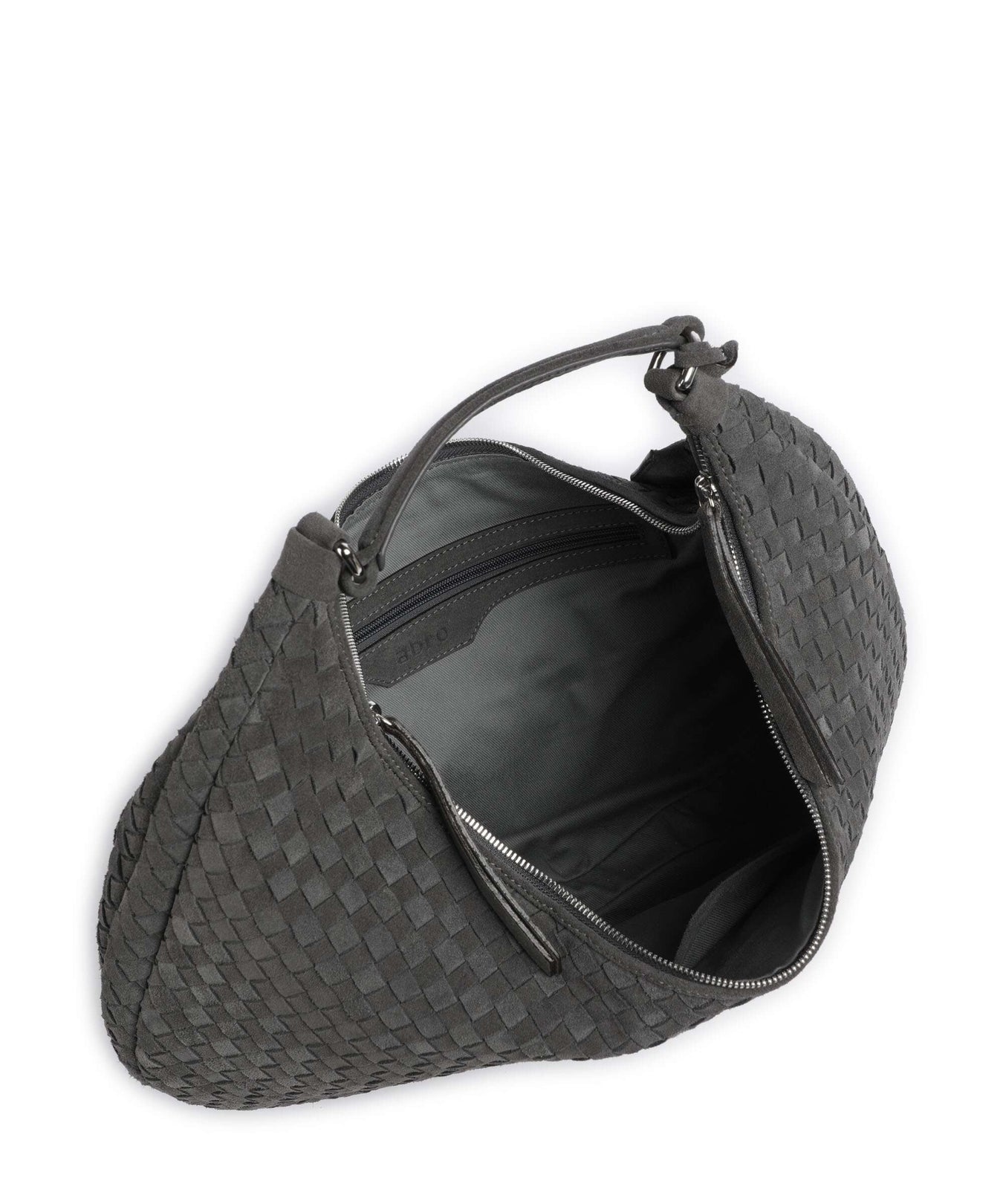 Abro Suede Nana Hobo bag grey