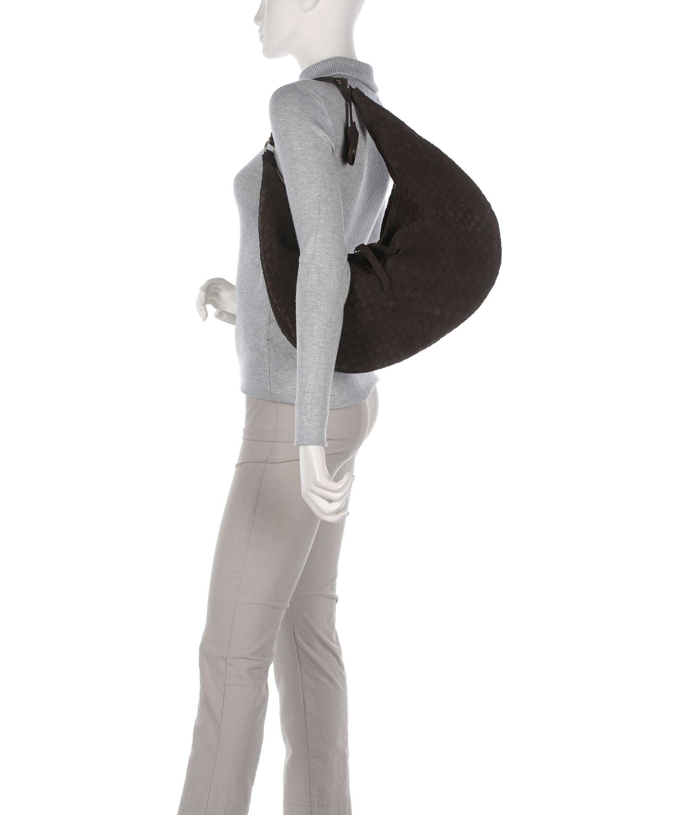 Abro Suede Nana Hobo bag brown