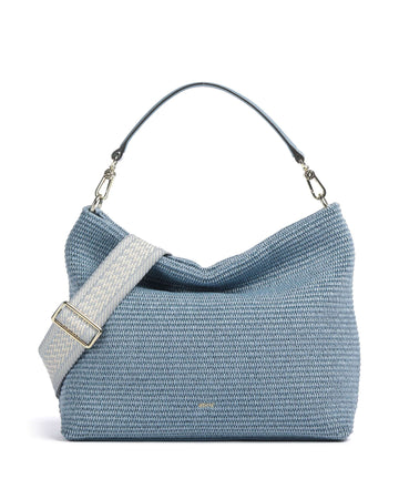 Abro Raffia Kaia Bolso de hobo light blue/fairy