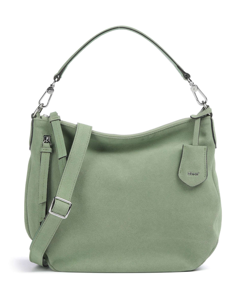 Abro Suede Juna Hobo bag green