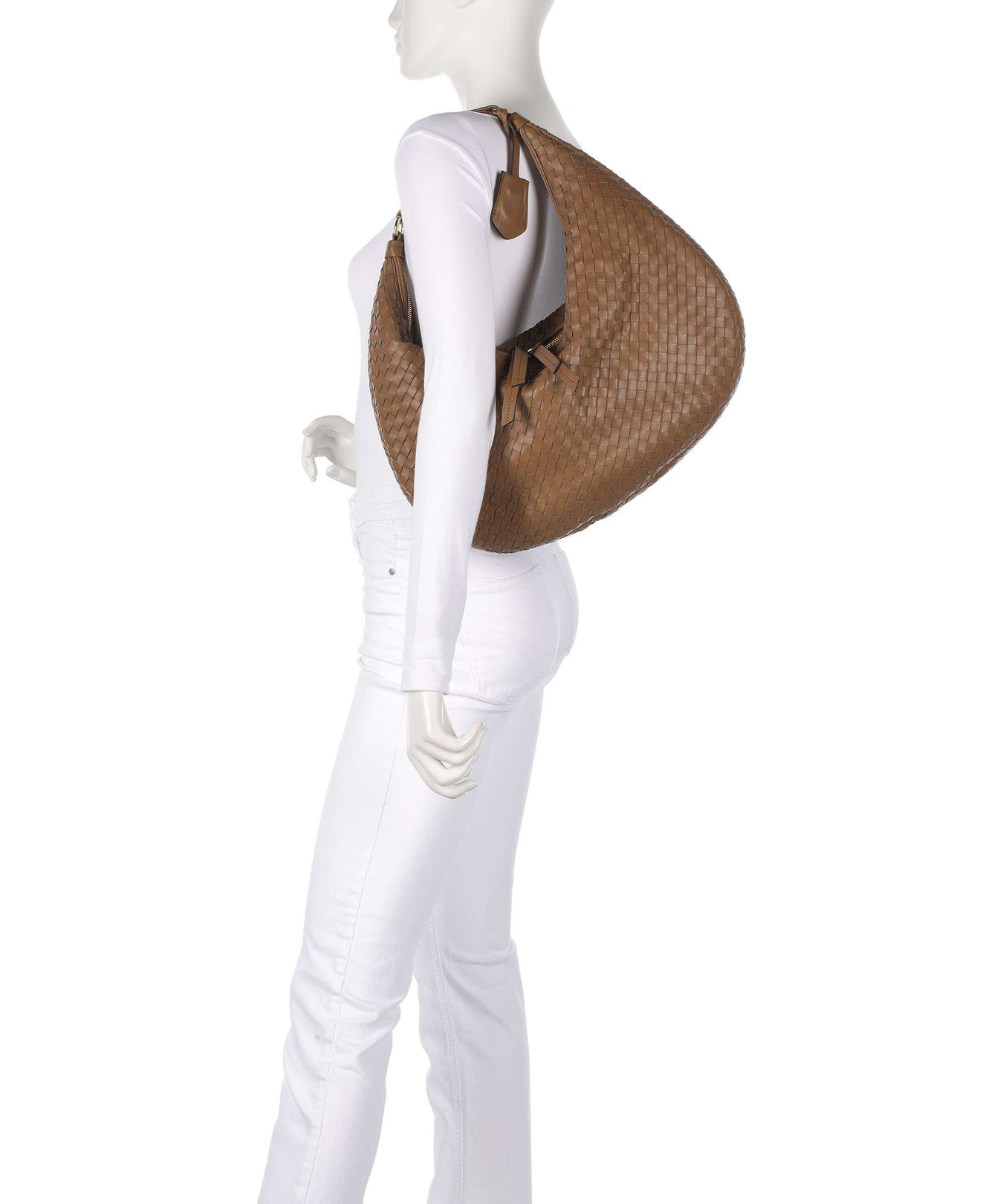 Abro Piuma Nana Hobo bag caramel/cognac