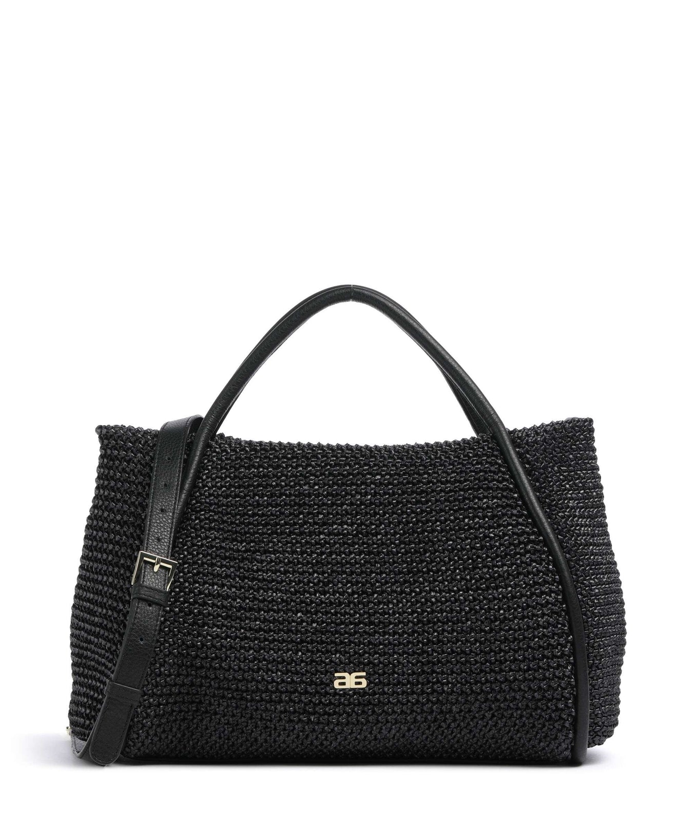 Abro Maglia Raffia Willow Handbag black/gold