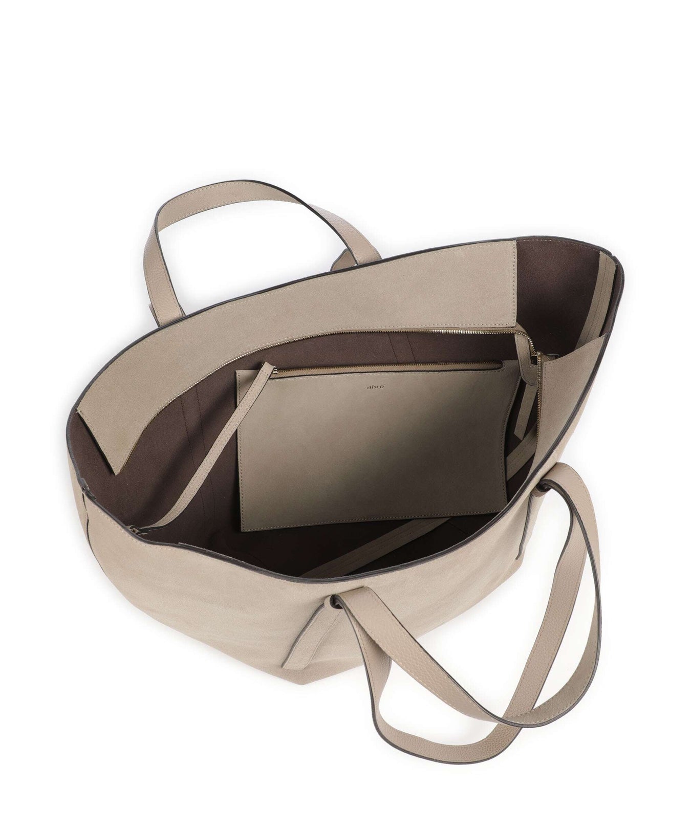 Abro Suede Cosmo Large Tote bag siena