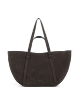 Abro Suede Cosmo Large Bolsa shopping dark brown
