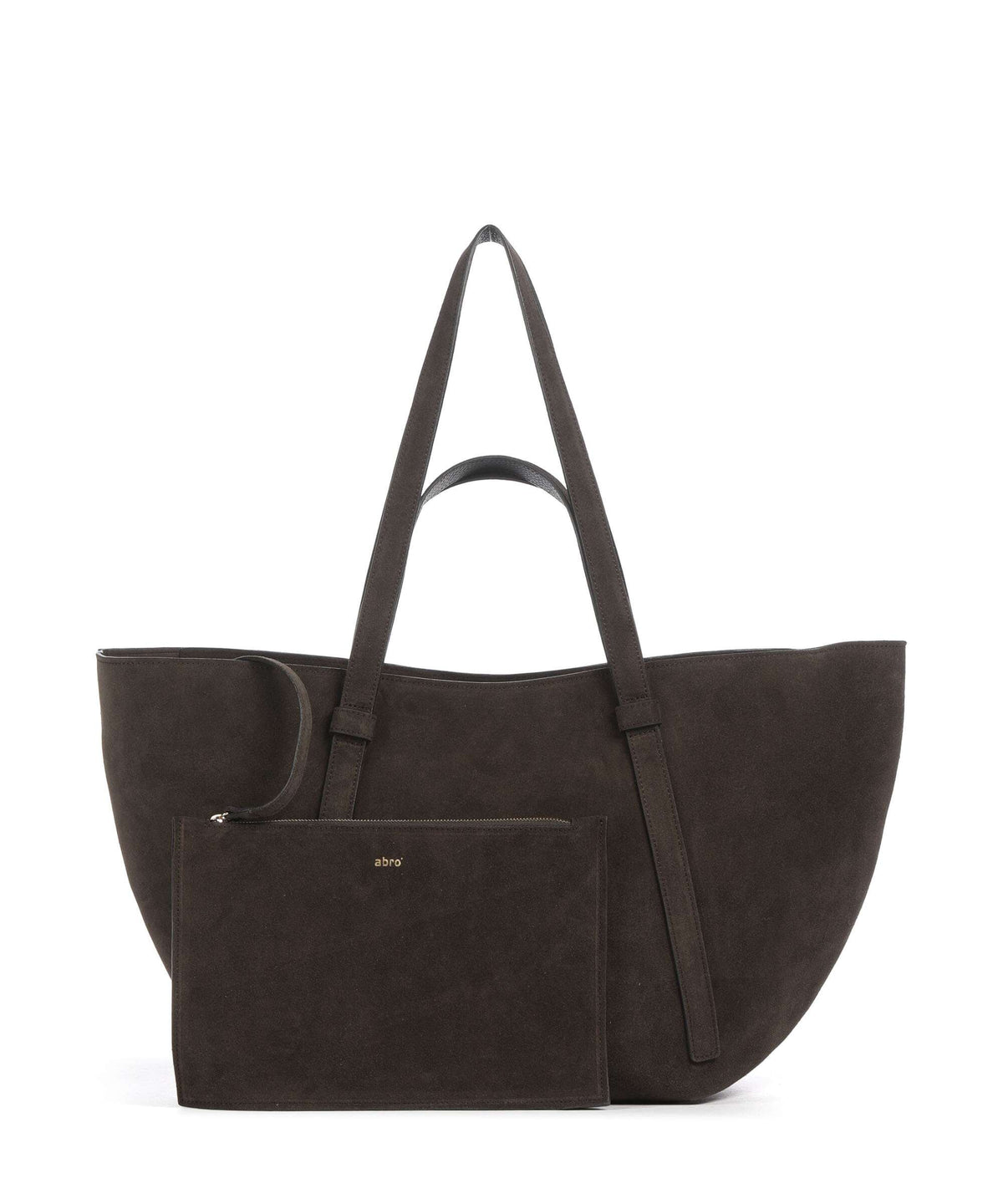 Abro Suede Cosmo Large Tote bag dark brown