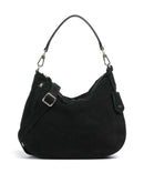 Abro Suede Juna Small Bolso de hobo black/gold