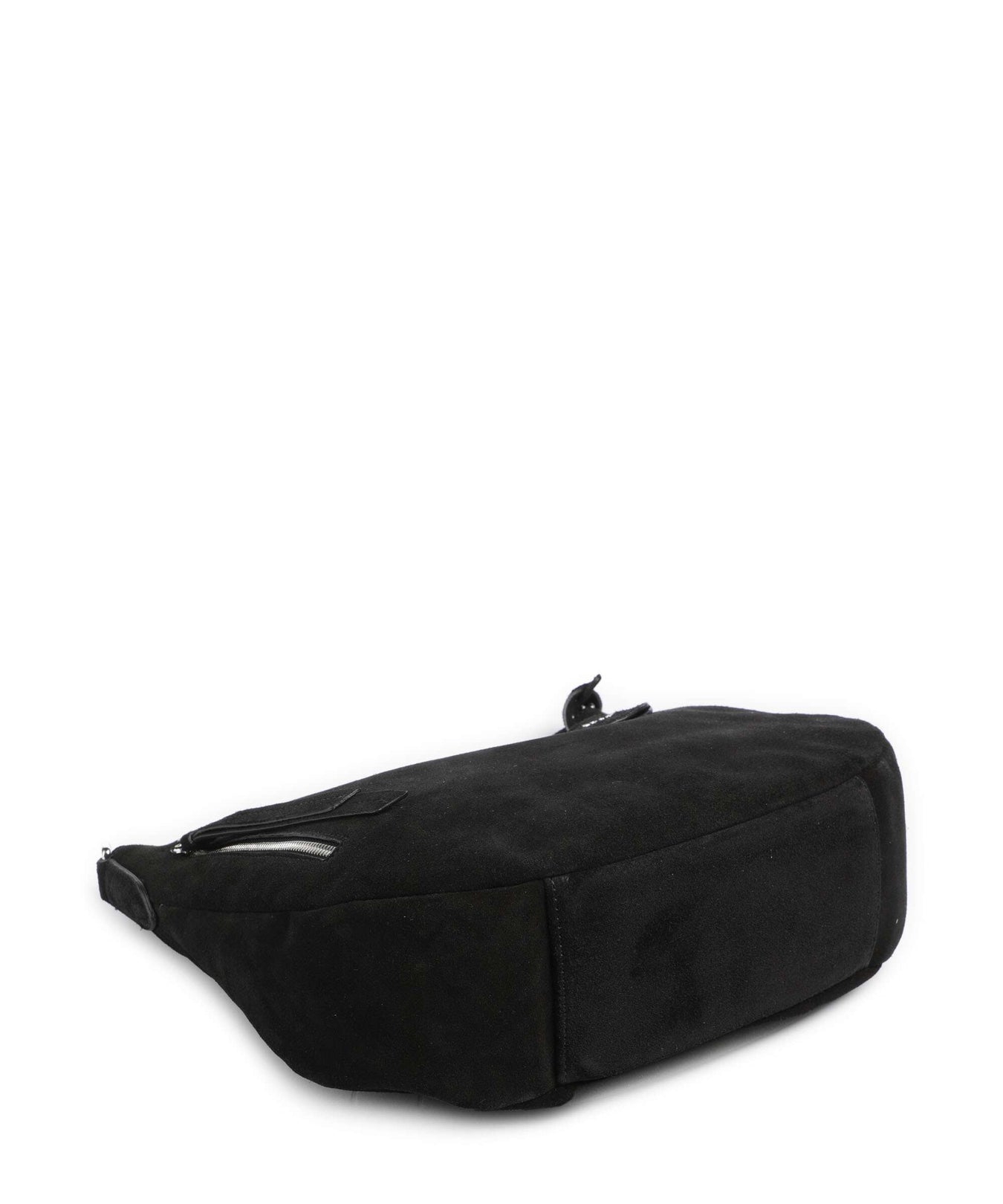 Abro Suede Juna Small Hobo bag black/nickel