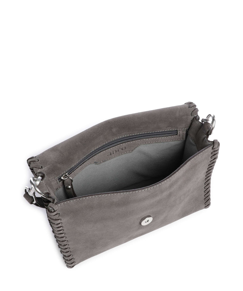Abro Suede Temi Stitch Shoulder bag grey