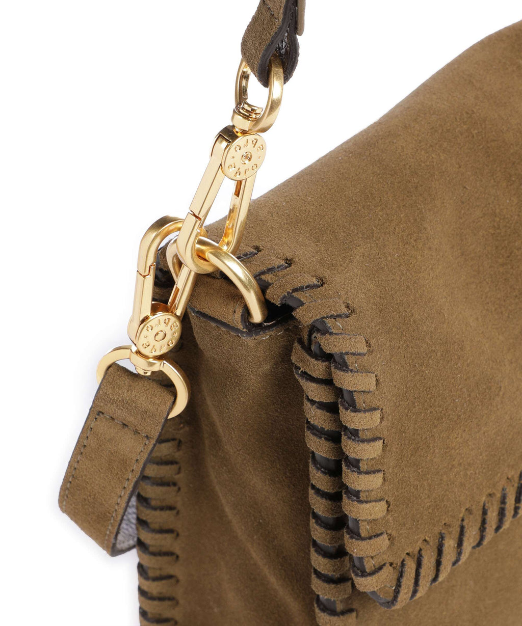 Abro Suede Temi Stitch Shoulder bag military