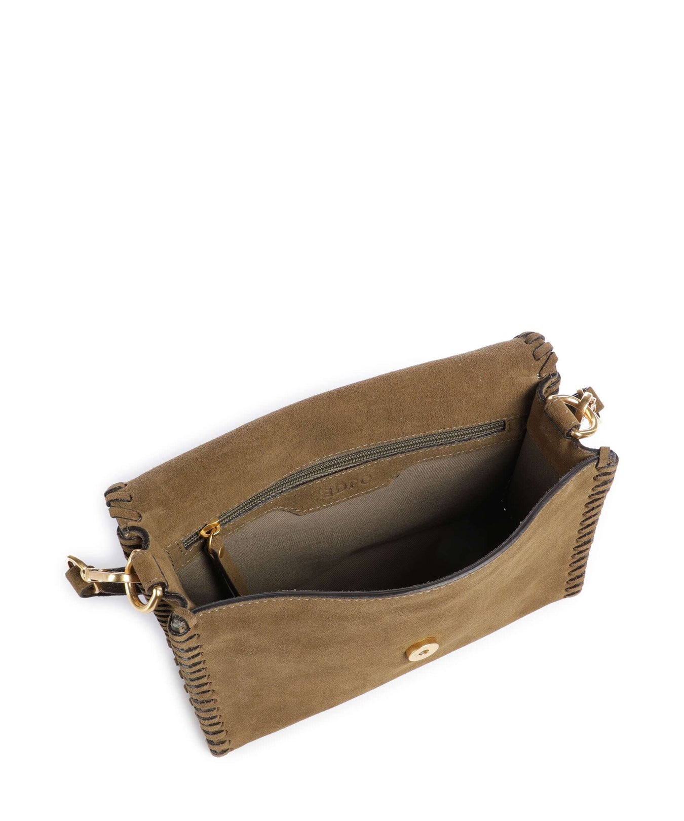 Abro Suede Temi Stitch Shoulder bag military