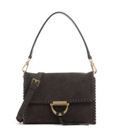 Abro Suede Temi Stitch Bolso de hombro dark brown