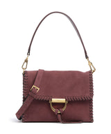 Abro Suede Temi Stitch Bolso de hombro bordeaux