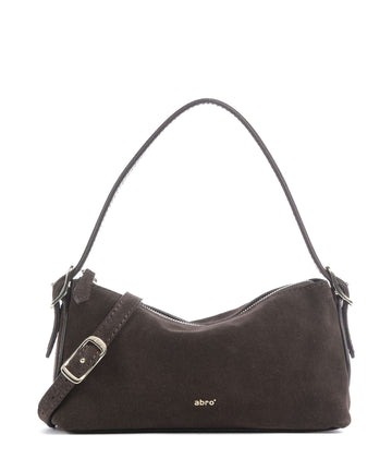 Abro Suede Carina Bolso de hombro dark brown
