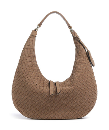 Abro Suede Weaving Nana Small Bolso de hobo camel
