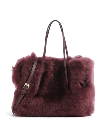 Abro Shearling Noelle Bolso de mano bordeaux