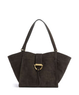 Abro Suede Temi Bolsa shopping dark brown