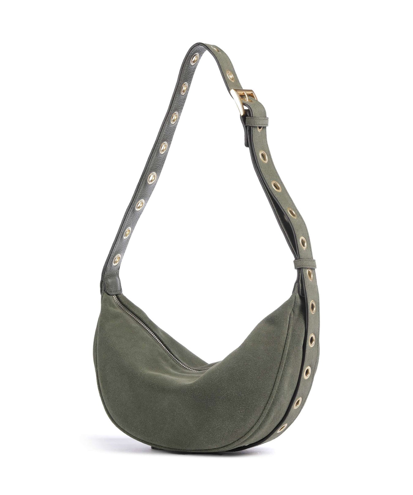 Abro Suede By My Side Small Shoulder bag oliv